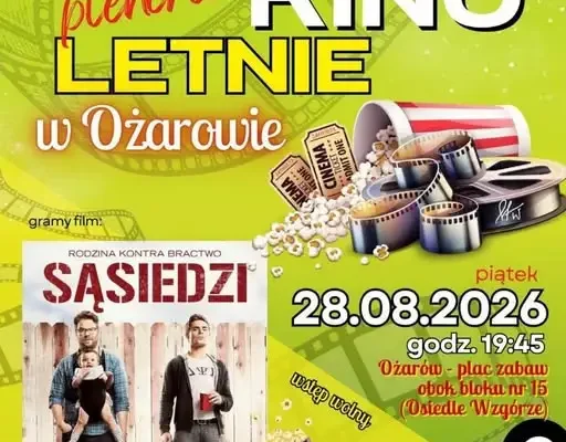 Kino plenerowe w Ożarowie – ostatnia szansa na wakacyjny wieczór pod gwiazdami