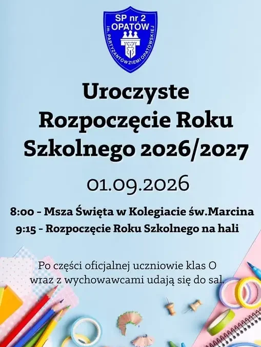 Uroczyste rozpoczęcie roku szkolnego w Opatowie – 1 września 2026