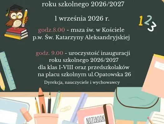 Uroczyste rozpoczęcie roku szkolnego 2026/2027 w Szkole Podstawowej przy ul. Opatowskiej