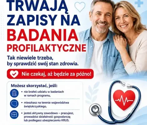 Bezpłatne badania zdrowotne dla mieszkańców województwa świętokrzyskiego