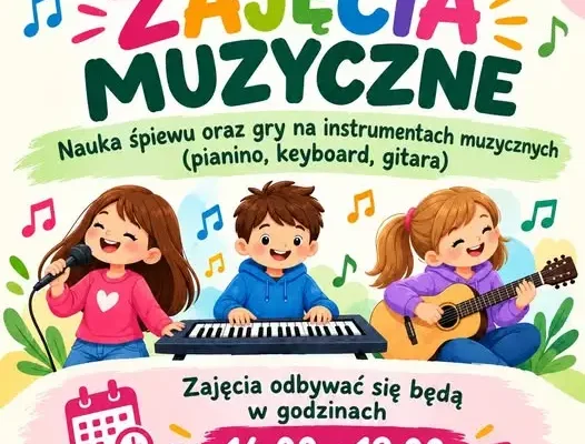 Zajęcia muzyczne w Gminie Sadowie – zapisy od 21 września