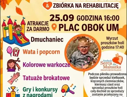 Piknik pożegnanie lata w Ożarowie – zbiórka na rehabilitację Szymonka