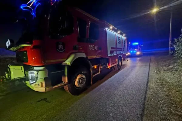 Fałszywy alarm pożarowy w Tęczy. Strażacy z OSP Iwaniska i JRG Opatów w akcji