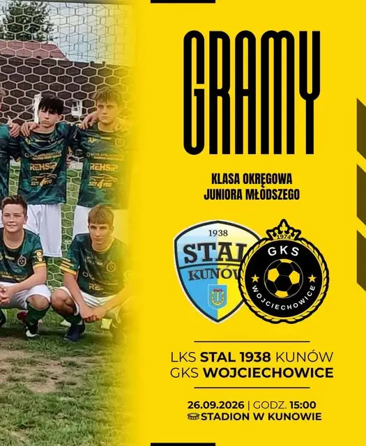 Juniorzy GKS Wojciechowice zagrają w Kunowie. Seniorzy pauzują
