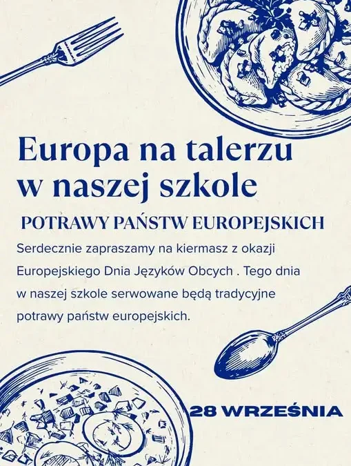 Kiermasz potraw europejskich w ZSO Zarów z okazji Dnia Języków Obcych
