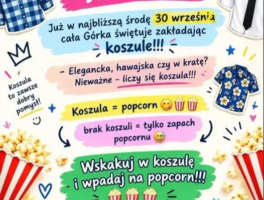 Dzień Koszuli w Szkole na Górce – Samorząd Uczniowski zaprasza do zabawy