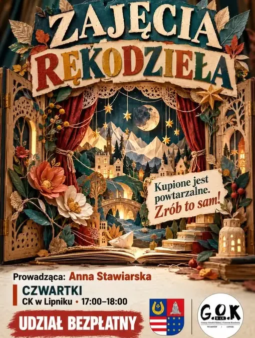 Bezpłatne zajęcia rękodzieła w Lipniku – każdy czwartek