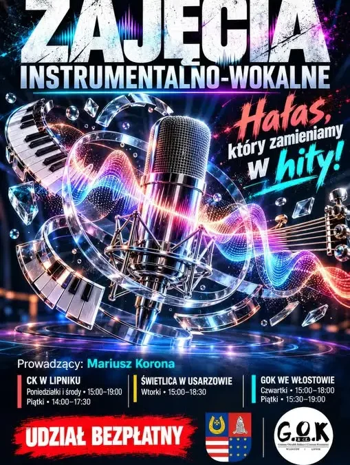 Zajęcia instrumentalno-wokalne w Gminie Lipnik – rozwijaj pasję pod okiem Mariusza Korony
