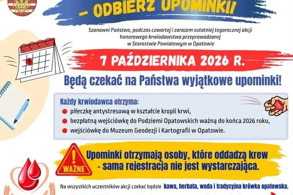 Ostatnia w tym roku akcja krwiodawstwa w Opatowie – zapisy trwają