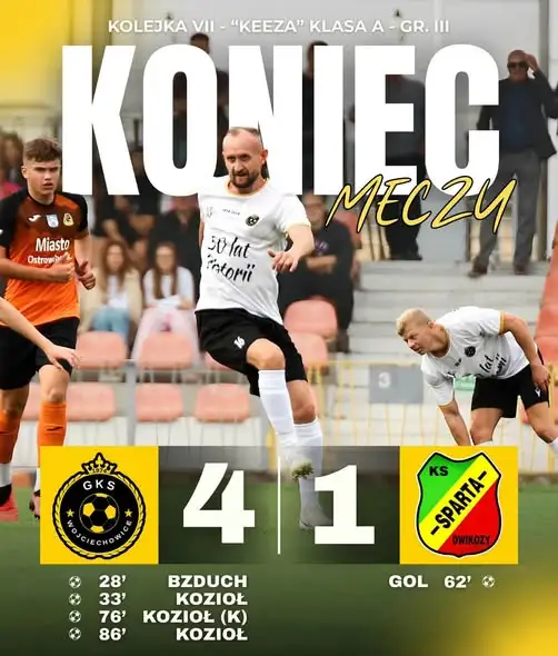 GKS Wojciechowice rozbił Spartę Dwikozy 4:1. Hat-trick Bartosza Kozioła!