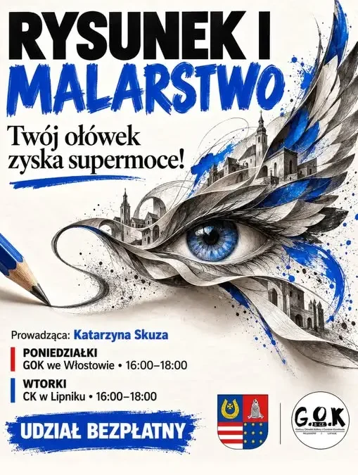 Zajęcia z rysunku i malarstwa w Gminie Lipnik – bezpłatne warsztaty dla każdego