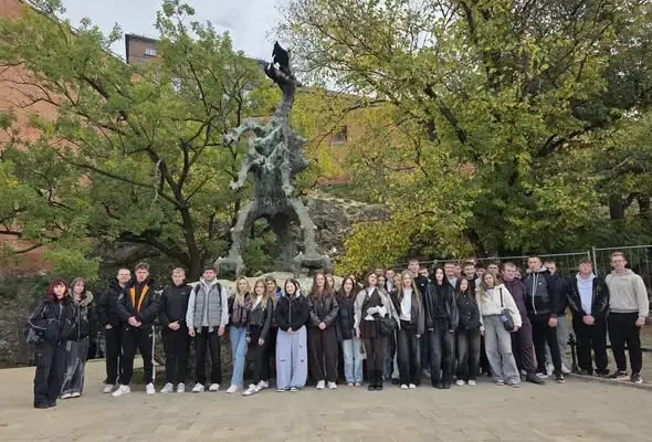Uczniowie technikum z Opatowa odkrywali Kraków na szlaku Drogi Królewskiej